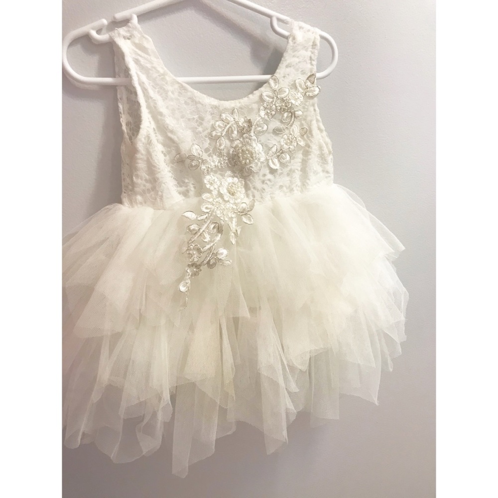Toddler white dress